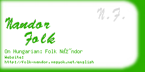 nandor folk business card